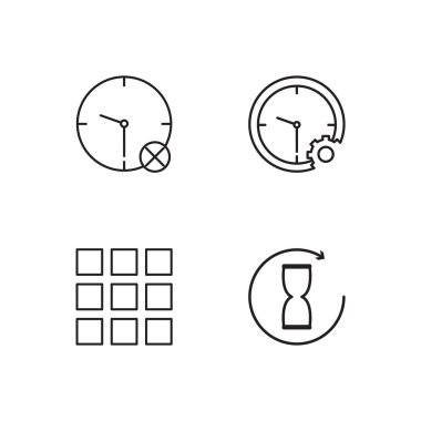 basit Seviyelendirilmiş Icons set saat