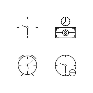 basit Seviyelendirilmiş Icons set saat