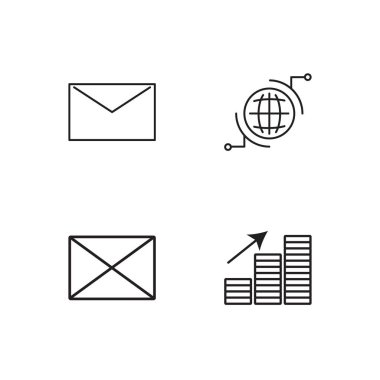 Pazarlama basit Seviyelendirilmiş Icons set