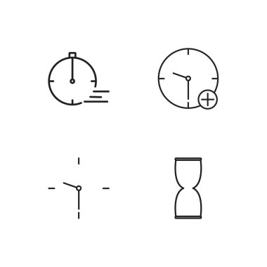 basit Seviyelendirilmiş Icons set saat