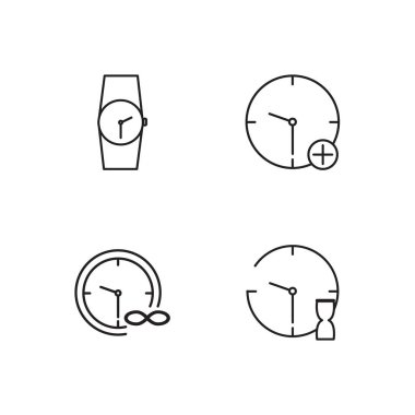 basit Seviyelendirilmiş Icons set saat