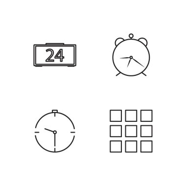 basit Seviyelendirilmiş Icons set saat