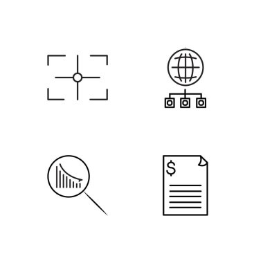 Pazarlama basit Seviyelendirilmiş Icons set