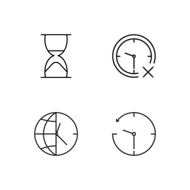 basit Seviyelendirilmiş Icons set saat