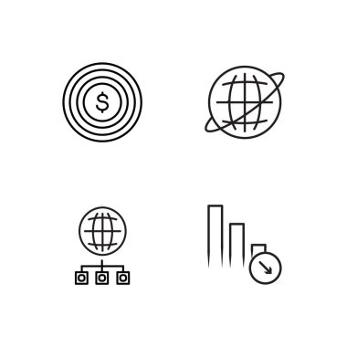 Pazarlama basit Seviyelendirilmiş Icons set