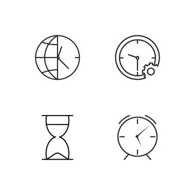 basit Seviyelendirilmiş Icons set saat