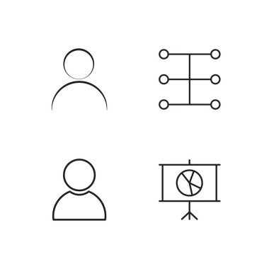 Pazarlama basit Seviyelendirilmiş Icons set