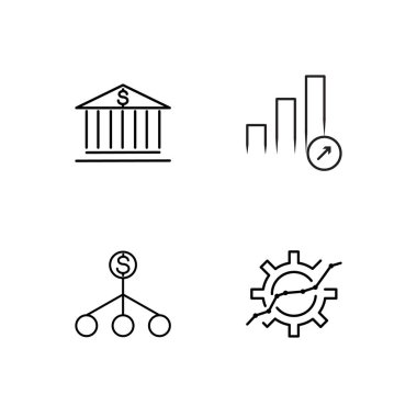 Pazarlama basit Seviyelendirilmiş Icons set