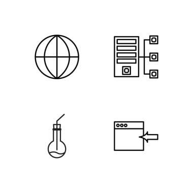 Bilim basit Seviyelendirilmiş Icons set