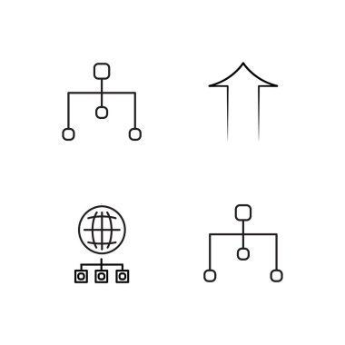 Pazarlama basit Seviyelendirilmiş Icons set