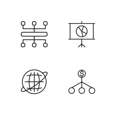 Pazarlama basit Seviyelendirilmiş Icons set