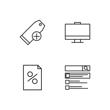 Pazarlama basit Seviyelendirilmiş Icons set