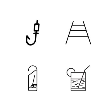 basit Seviyelendirilmiş Icons set seyahat