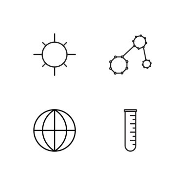 Bilim basit Seviyelendirilmiş Icons set