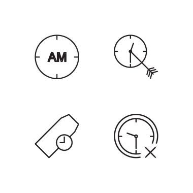 basit Seviyelendirilmiş Icons set saat