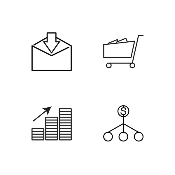 Pazarlama basit Seviyelendirilmiş Icons set