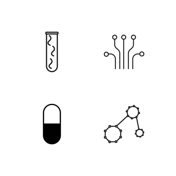Science Simple Icônes Définies Ensemble — Image vectorielle