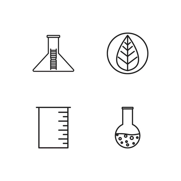 Science Simple Icônes Définies Ensemble — Image vectorielle