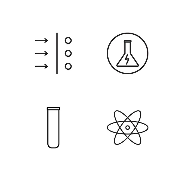 Science Simple Icônes Définies Ensemble — Image vectorielle