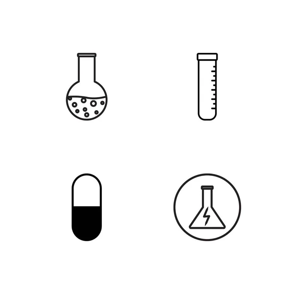 Wissenschaft Einfach Skizzierte Symbole Gesetzt — Stockvektor