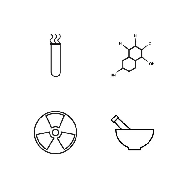 Ciencia Simple Bosquejado Iconos Conjunto — Archivo Imágenes Vectoriales