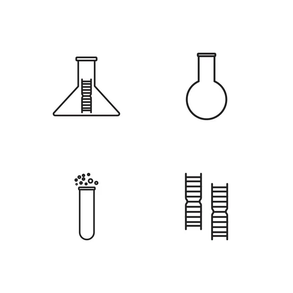 Bilim Basit Seviyelendirilmiş Icons Set — Stok Vektör