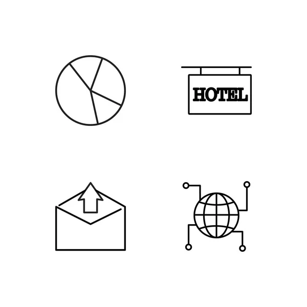 Marketing Simple Icônes Esquissées Ensemble — Image vectorielle