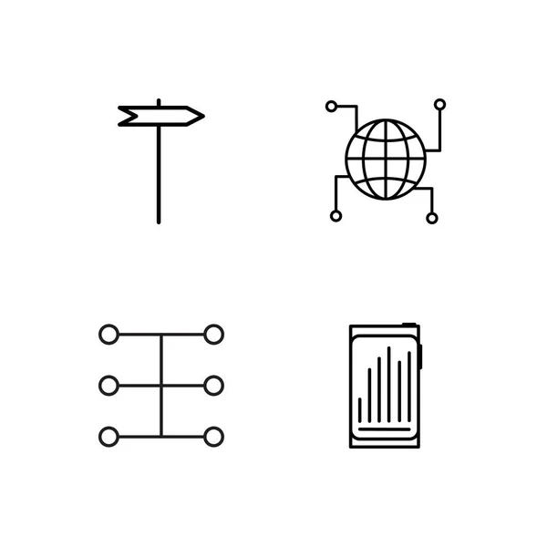 Pazarlama basit Seviyelendirilmiş Icons set