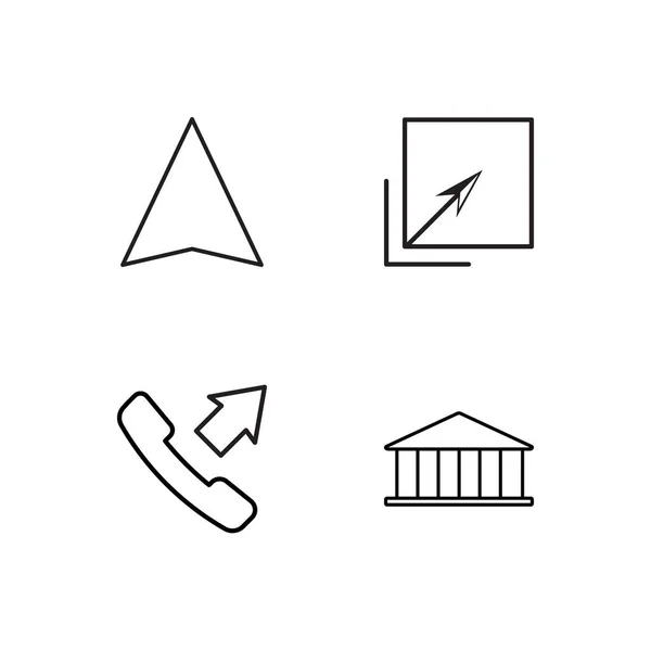 Marketing Einfach Skizzierte Symbole Gesetzt — Stockvektor