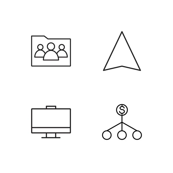 Marketing Simple Icônes Esquissées Ensemble — Image vectorielle