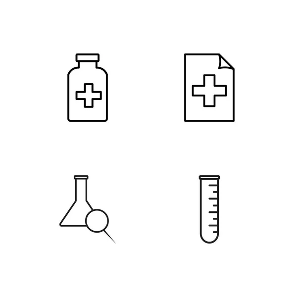 Science Simple Icônes Définies Ensemble — Image vectorielle