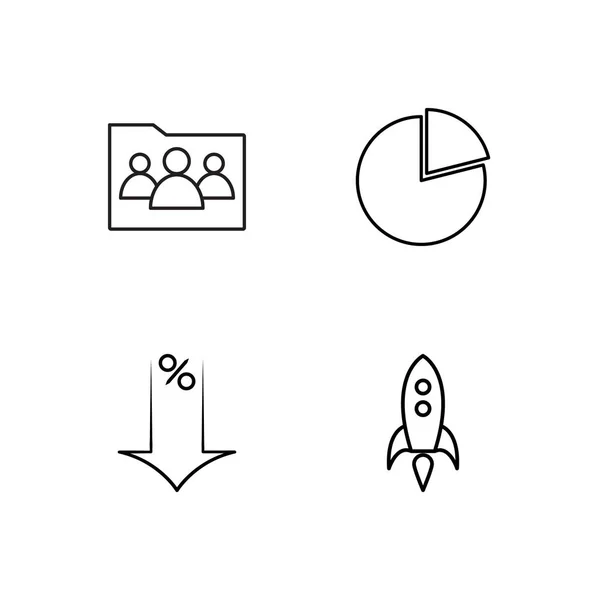 Pazarlama basit Seviyelendirilmiş Icons set