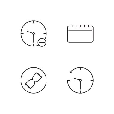 basit Seviyelendirilmiş Icons set saat