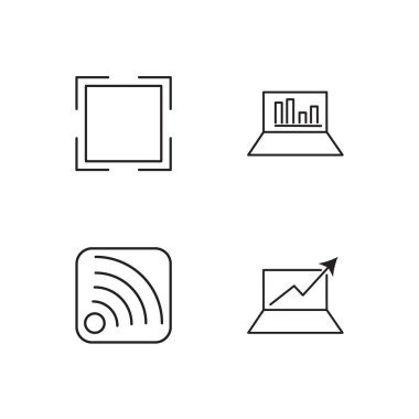 Pazarlama basit Seviyelendirilmiş Icons set