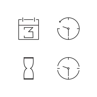 basit Seviyelendirilmiş Icons set saat