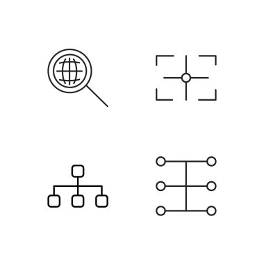 Pazarlama basit Seviyelendirilmiş Icons set