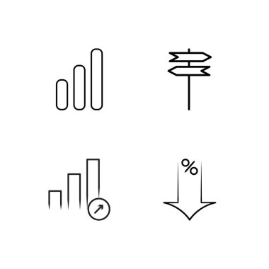 Pazarlama basit Seviyelendirilmiş Icons set