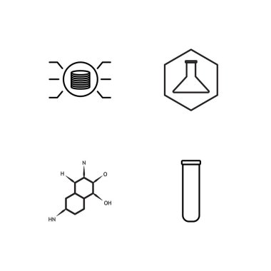 Bilim basit Seviyelendirilmiş Icons set