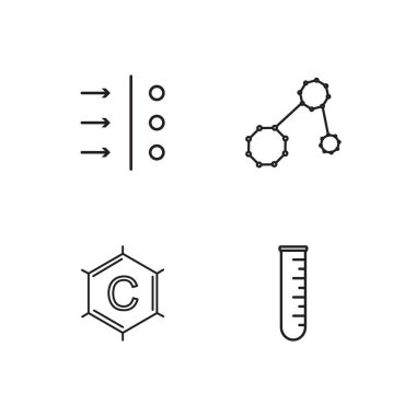 Bilim basit Seviyelendirilmiş Icons set