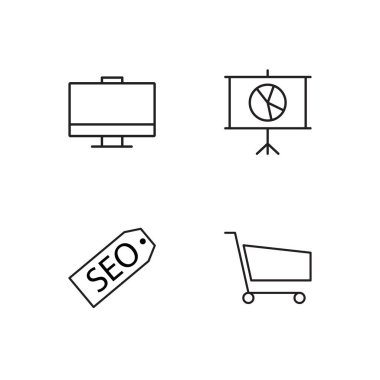 Pazarlama basit Seviyelendirilmiş Icons set