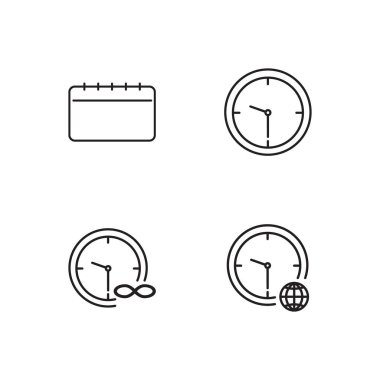 basit Seviyelendirilmiş Icons set saat