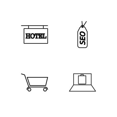 Pazarlama basit Seviyelendirilmiş Icons set
