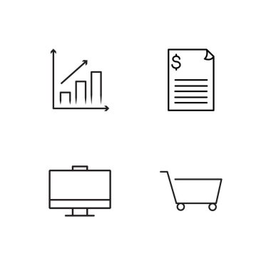 Pazarlama basit Seviyelendirilmiş Icons set