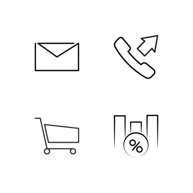 Pazarlama basit Seviyelendirilmiş Icons set