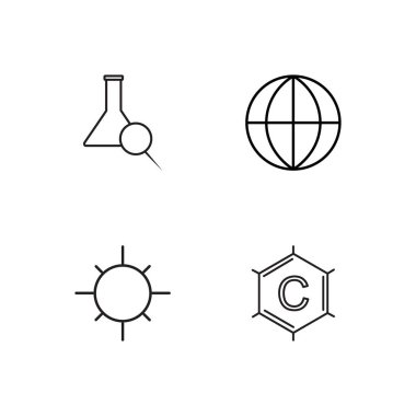 Bilim basit Seviyelendirilmiş Icons set