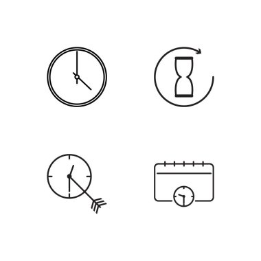 basit Seviyelendirilmiş Icons set saat