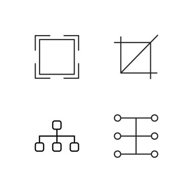 Pazarlama basit Seviyelendirilmiş Icons set