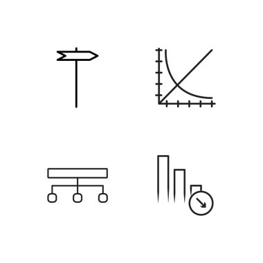 Pazarlama basit Seviyelendirilmiş Icons set