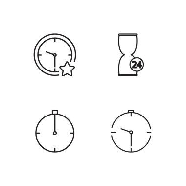 basit Seviyelendirilmiş Icons set saat