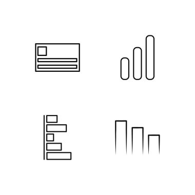 Pazarlama basit Seviyelendirilmiş Icons set